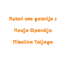 Text Box: Autori ove galerije :
Nadja Opardija
Nikolina Toljaga
 

